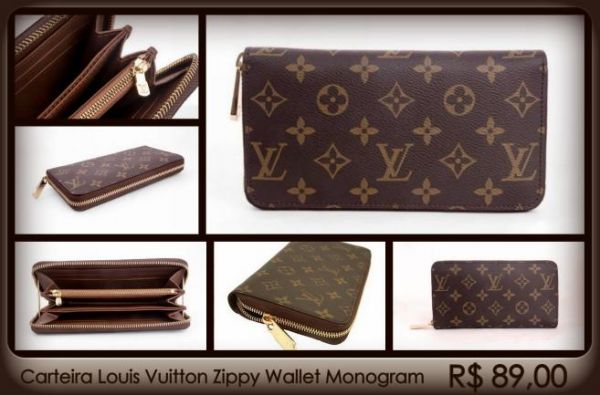 WALLET ZIPPY MONOGRAM CANVAS