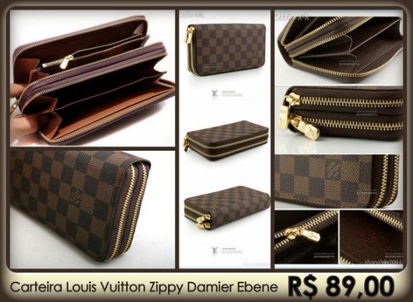 WALLET ZIPPY DAMIER EBENE